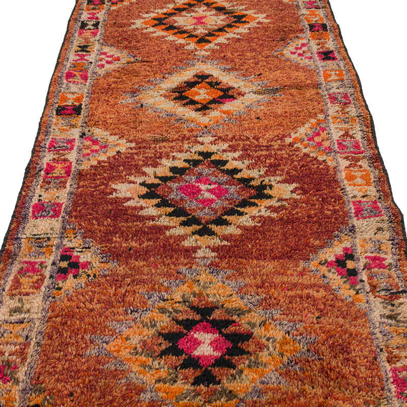 Vintage Tribal Runner Rug - 3' 3" x 12' 6" (39" x 150") - K0074643