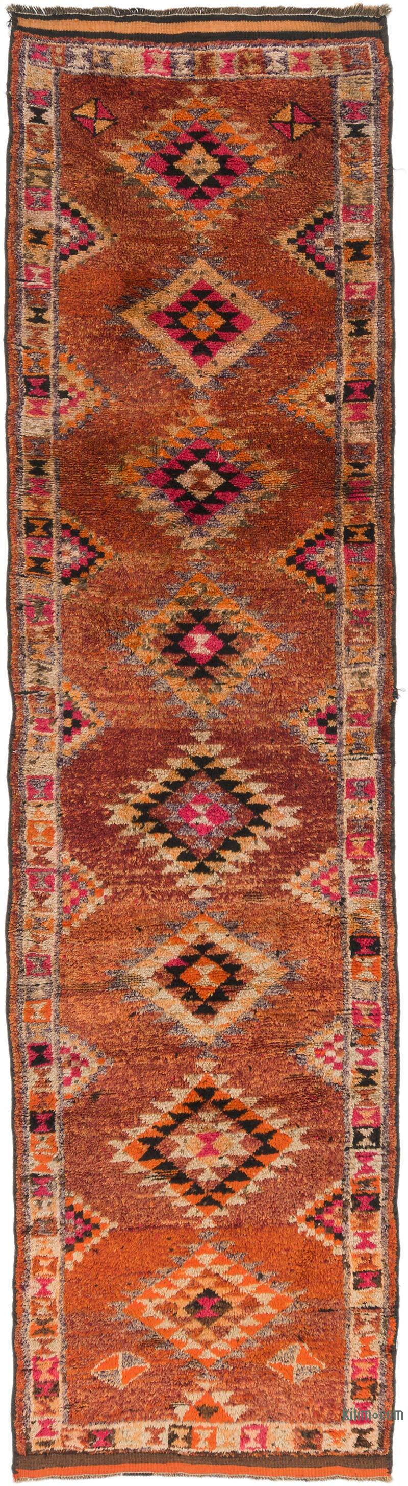 Vintage Tribal Runner Rug - 3' 3" x 12' 6" (39" x 150") - K0074643