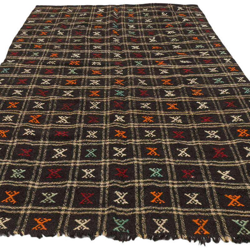 Vintage Anatolian Jijim Rug - 4' 11" x 9' 1" (59" x 109") - K0074650