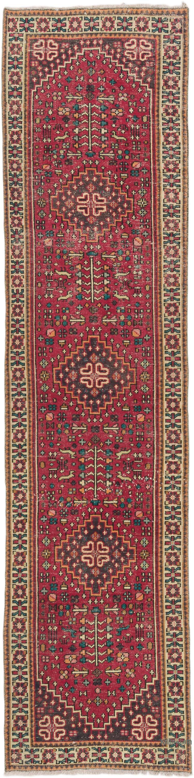Vintage Tribal Runner Rug - 2' 5" x 9' 9" (29" x 117") - K0074652