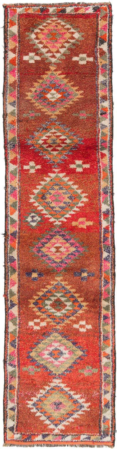 Vintage Tribal Runner Rug - 2' 11" x 11' 6" (35" x 138")