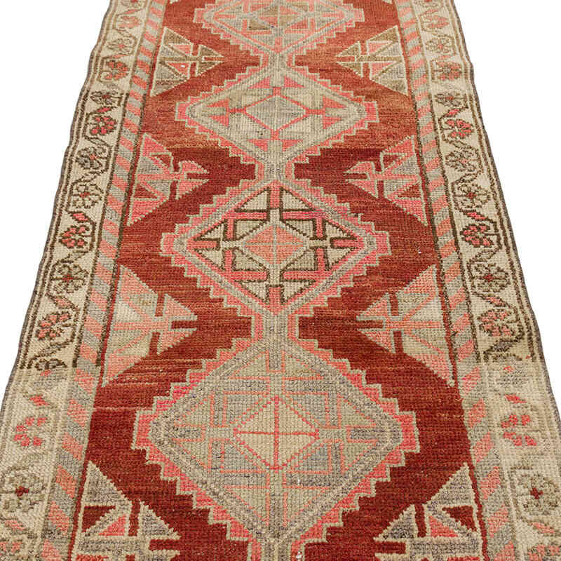 Vintage Tribal Runner Rug - 2' 10" x 10' 9" (34" x 129") - K0074661