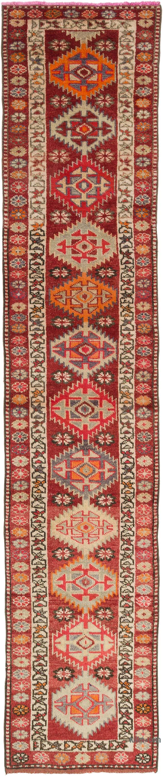 Vintage Tribal Runner Rug - 2' 7" x 12' 10" (31" x 154") - K0074665