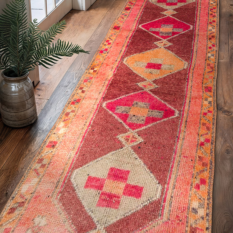 Vintage Anadolu Yolluk - 95 cm x 315 cm - K0074668