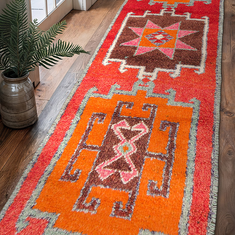 Alfombra Vintage de pasillo - 100 cm x 326 cm - K0074669