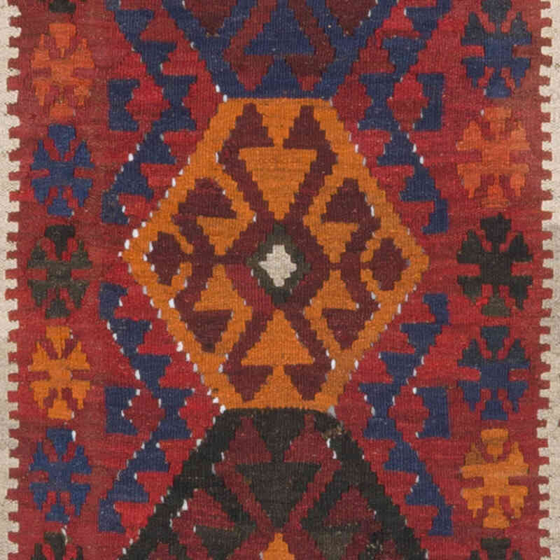 Vintage Tribal Kilim Runner - 2' 4" x 10' 11" (28" x 131") - K0074670