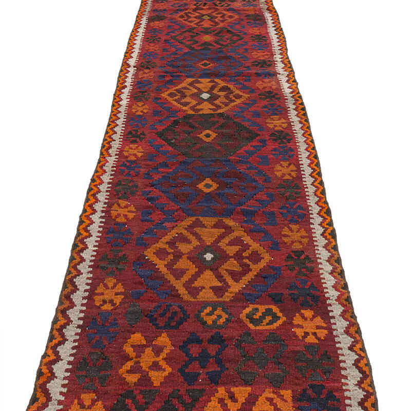 Vintage Tribal Kilim Runner - 2' 4" x 10' 11" (28" x 131") - K0074670
