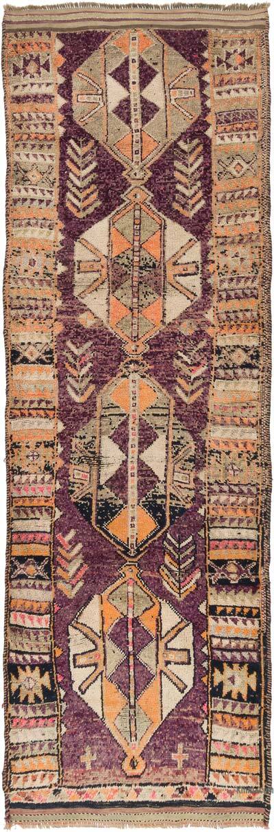 Vintage Tribal Runner Rug - 3' 10" x 11' 6" (46" x 138")