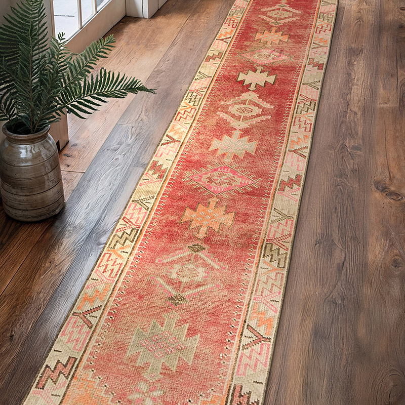 Vintage Tribal Runner Rug - 2'  x 12' 2" (24" x 146") - K0074678