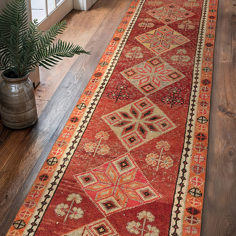 Vintage Anadolu Yolluk - 95 cm x 365 cm - K0074680