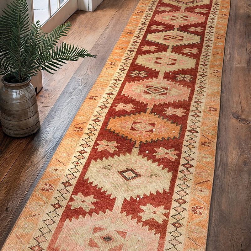 Vintage Tribal Runner Rug - 2' 5" x 10' 6" (29" x 126") - K0074681