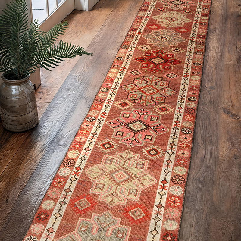 Alfombra Vintage de pasillo - 83 cm x 418 cm - K0074682