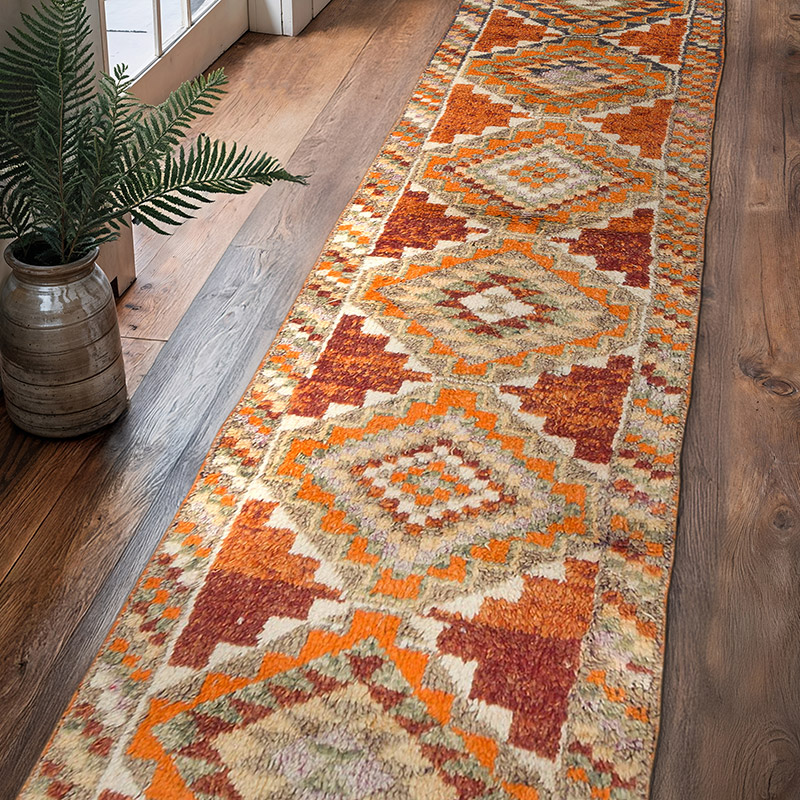 Alfombra Vintage de pasillo - 86 cm x 363 cm - K0074684