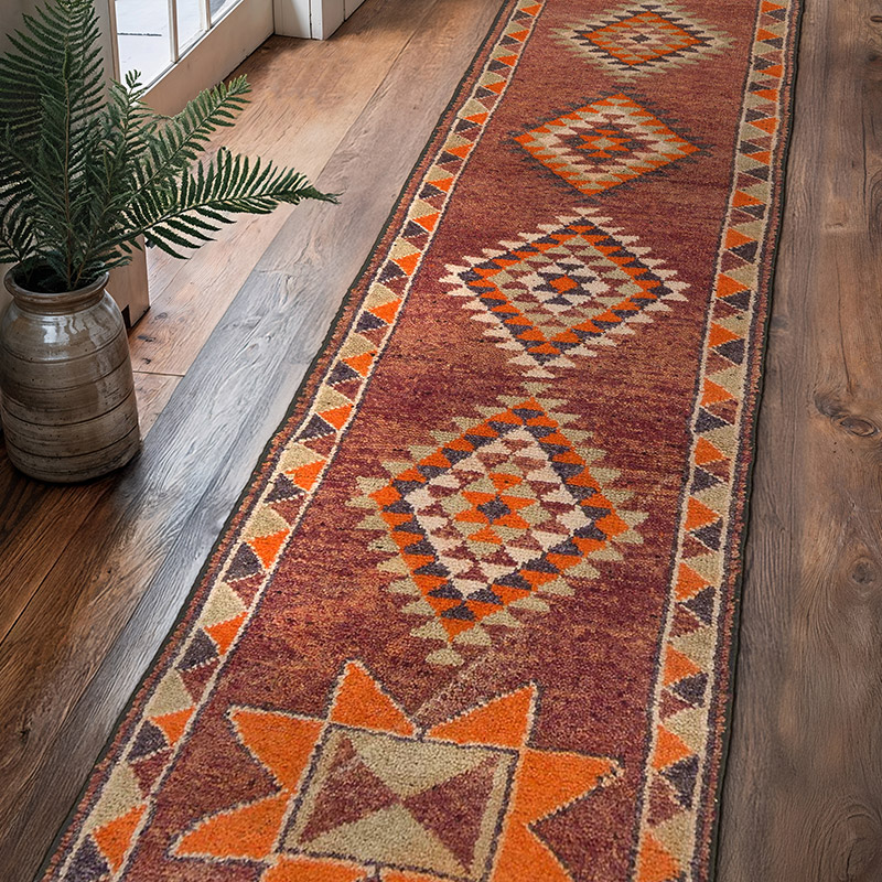 Alfombra Vintage de pasillo - 90 cm x 375 cm - K0074689