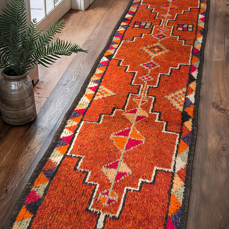 Alfombra Vintage de pasillo - 86 cm x 352 cm - K0074692