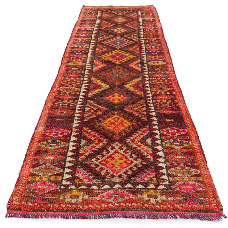 Vintage Tribal Runner Rug - 2' 10" x 10' 6" (34" x 126") - K0074693