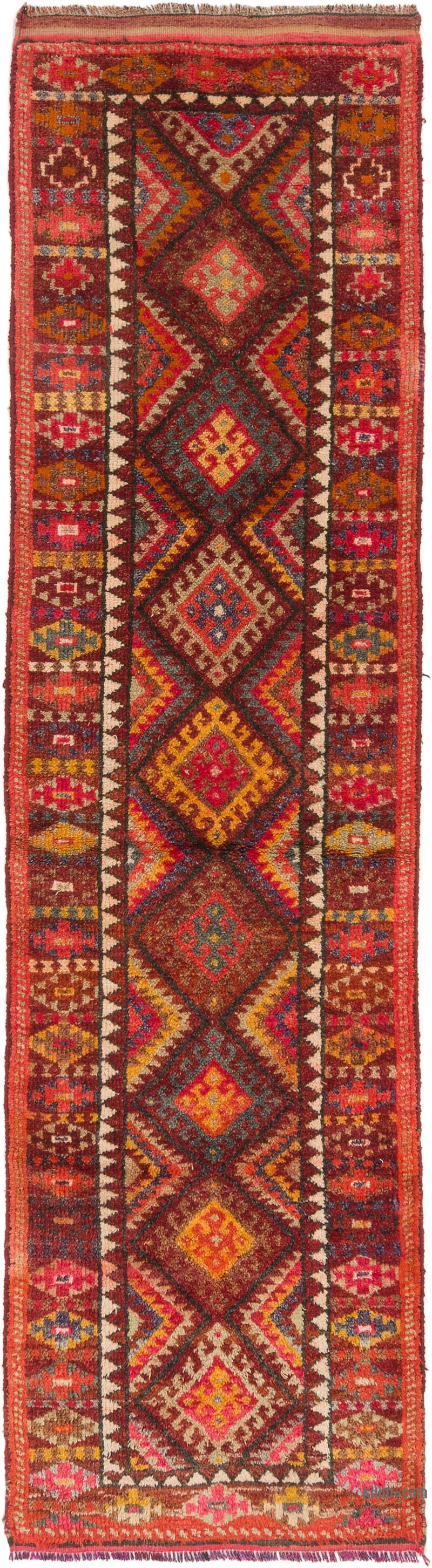 Vintage Tribal Runner Rug - 2' 10" x 10' 6" (34" x 126") - K0074693