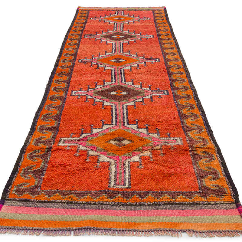 Vintage Tribal Runner Rug - 3' 2" x 10' 5" (38" x 125") - K0074694