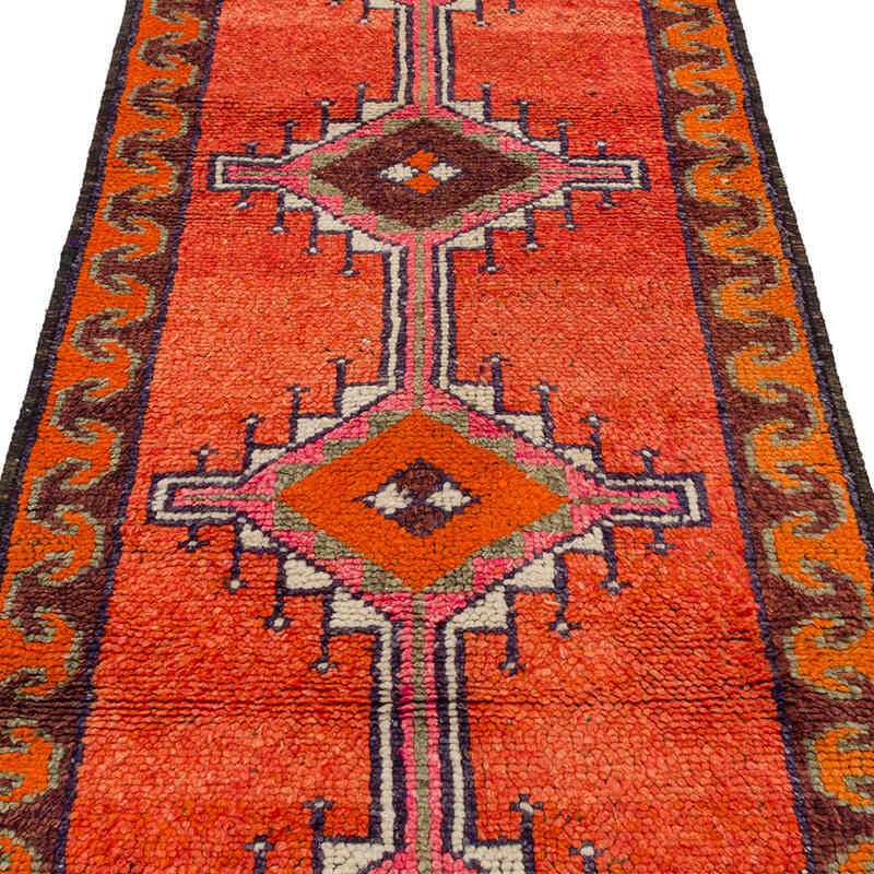 Vintage Tribal Runner Rug - 3' 2" x 10' 5" (38" x 125") - K0074694