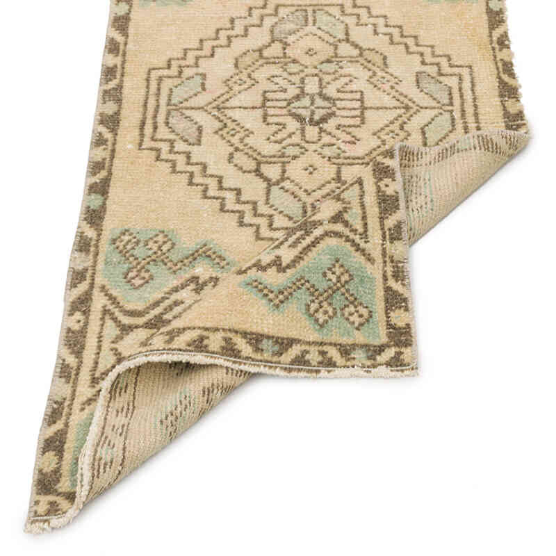 Alfombra Vintage Turca Anudada a Mano - 48 cm x 91 cm - K0074695