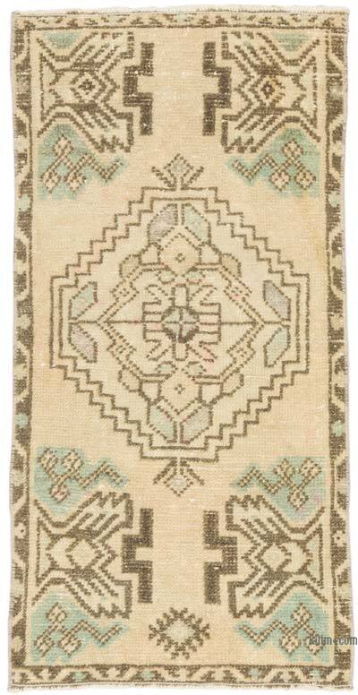 El Dokuma Vintage Halı - 48 cm x 91 cm