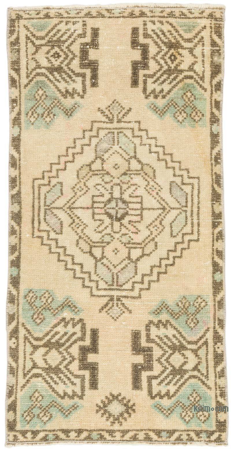 Alfombra Vintage Turca Anudada a Mano - 48 cm x 91 cm - K0074695
