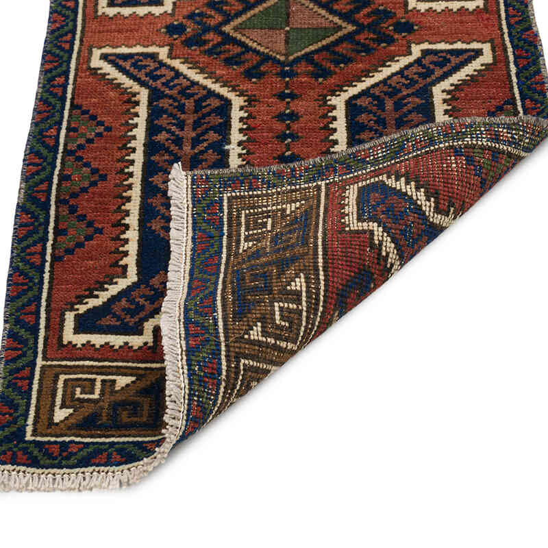 Alfombra Vintage Turca Anudada a Mano - 52 cm x 109 cm - K0074697