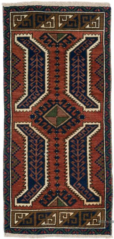 Vintage Turkish Hand-Knotted Rug - 1' 8" x 3' 7" (20" x 43")
