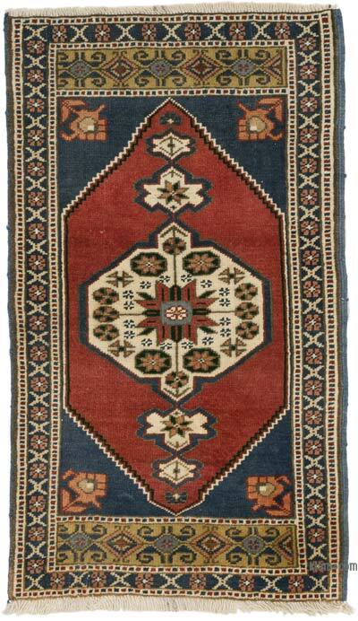 Vintage Turkish Hand-Knotted Rug - 1' 11" x 3' 3" (23" x 39")