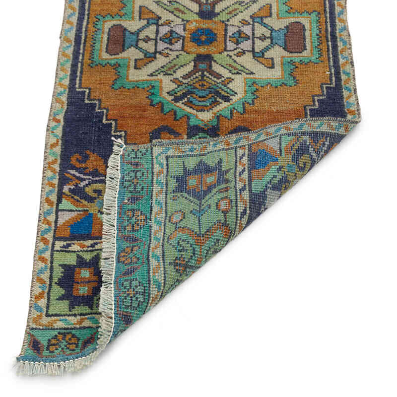 Vintage Turkish Hand-Knotted Rug - 1' 3" x 2' 10" (15" x 34") - K0074701