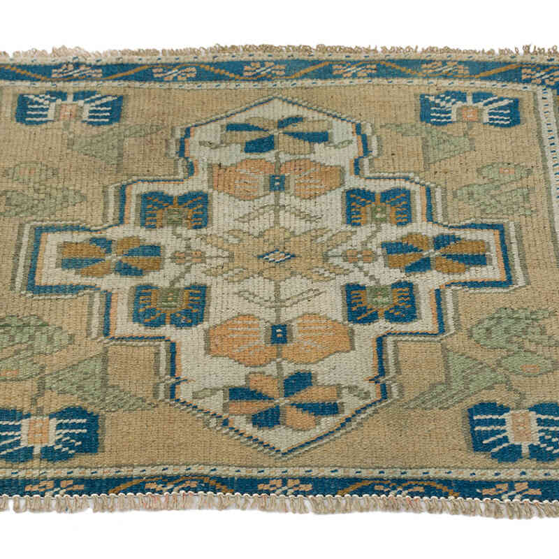 El Dokuma Vintage Halı - 66 cm x 54 cm - K0074702