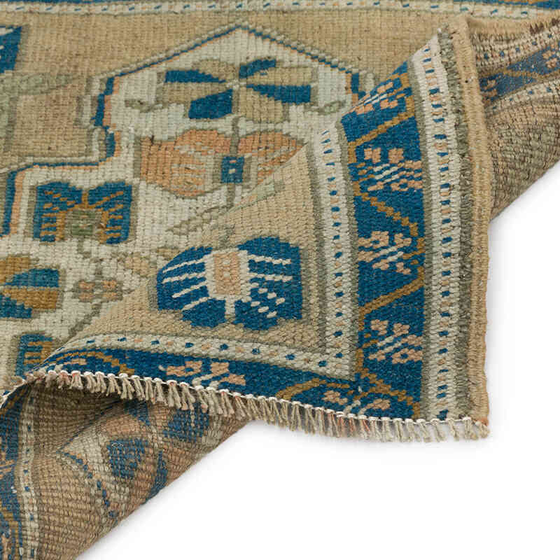 El Dokuma Vintage Halı - 66 cm x 54 cm - K0074702