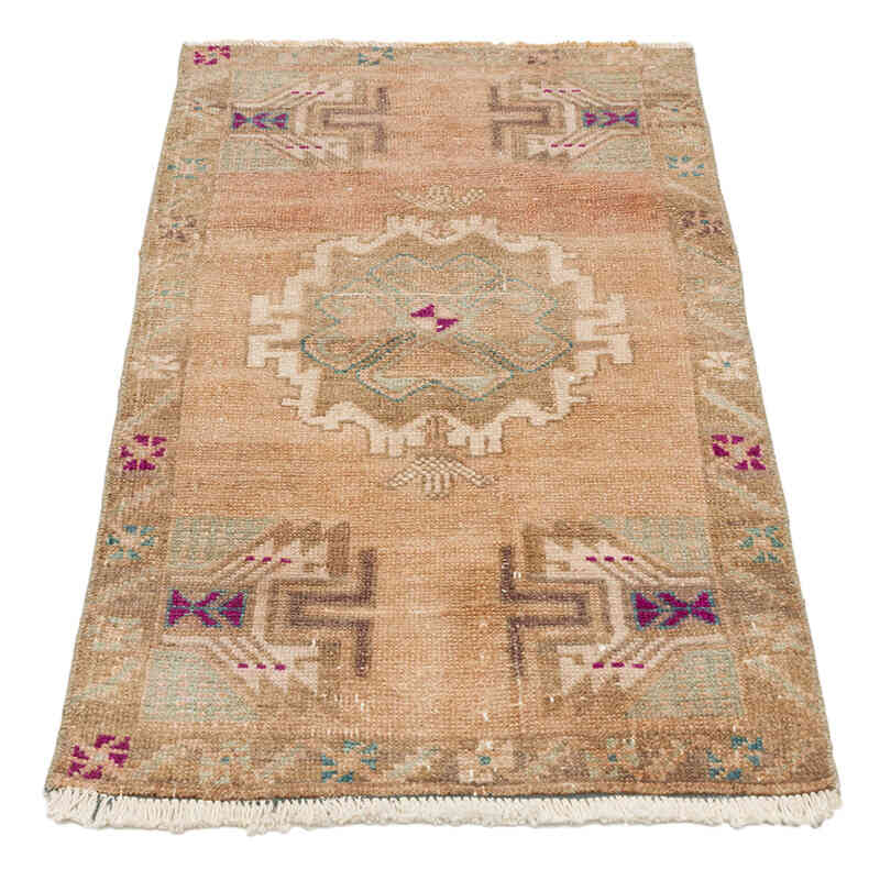 Vintage Turkish Hand-Knotted Rug - 1' 8" x 3' 3" (20" x 39") - K0074706