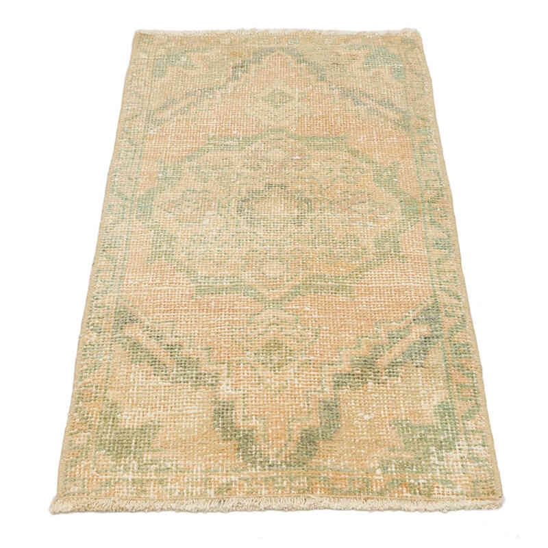 Alfombra Vintage Turca Anudada a Mano - 49 cm x 97 cm - K0074707