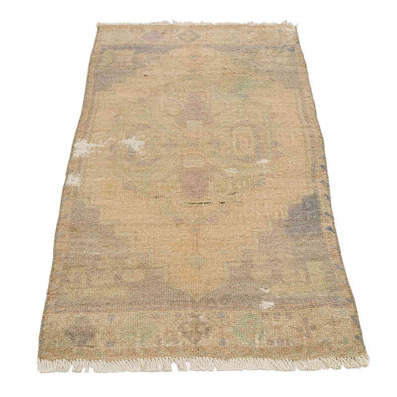 El Dokuma Vintage Halı - 52 cm x 114 cm - K0074709