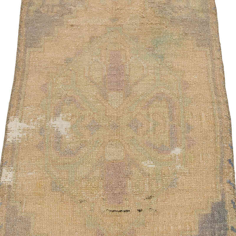 El Dokuma Vintage Halı - 52 cm x 114 cm - K0074709