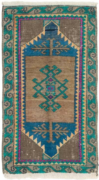 Vintage Turkish Hand-Knotted Rug - 1' 7" x 2' 8" (19" x 32")