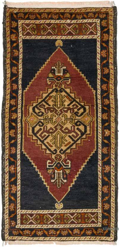 Alfombra Vintage Turca Anudada a Mano - 50 cm x 100 cm