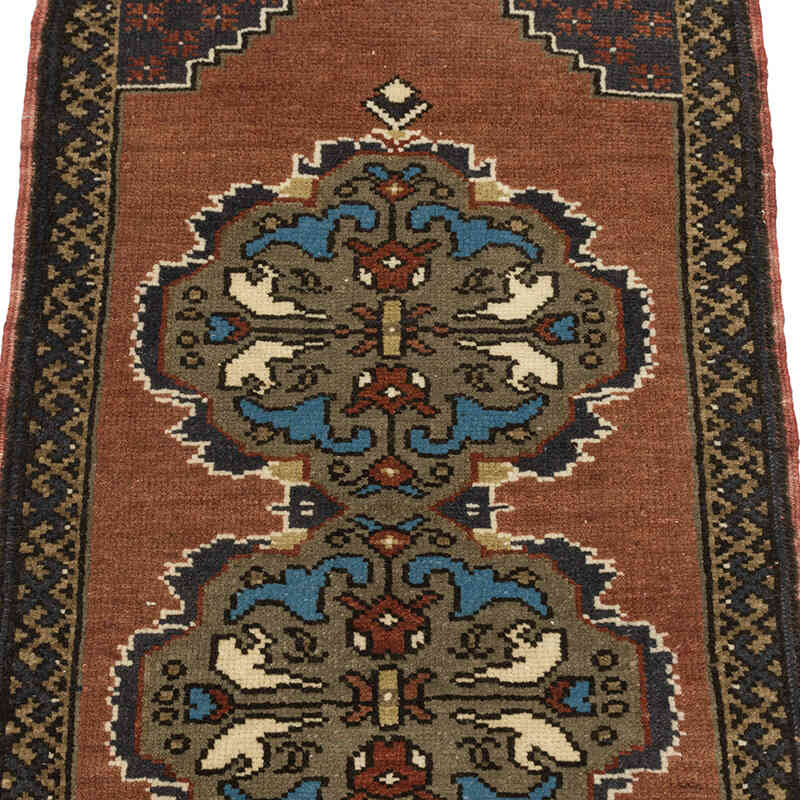 El Dokuma Vintage Halı - 51 cm x 97 cm - K0074714