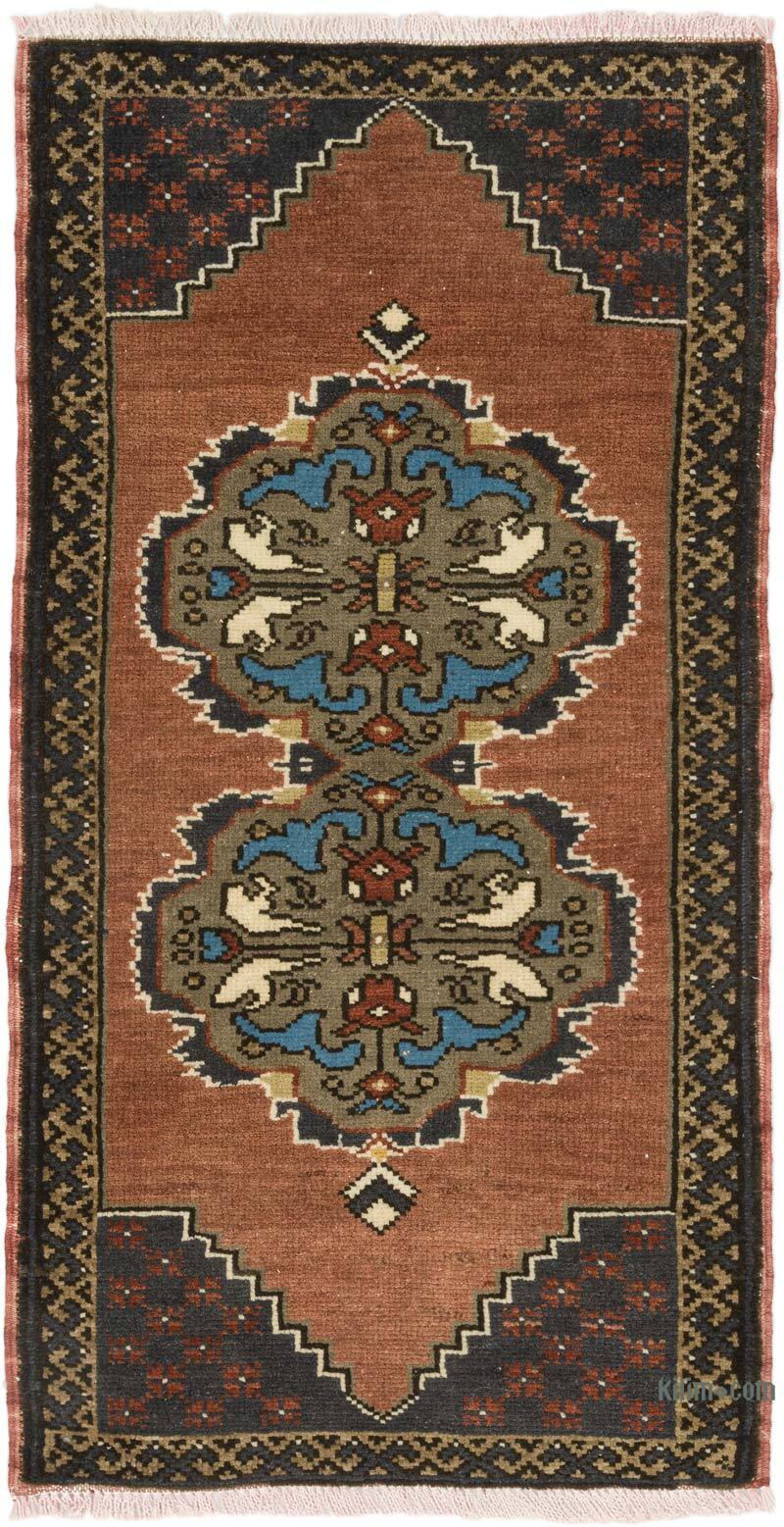 El Dokuma Vintage Halı - 51 cm x 97 cm - K0074714