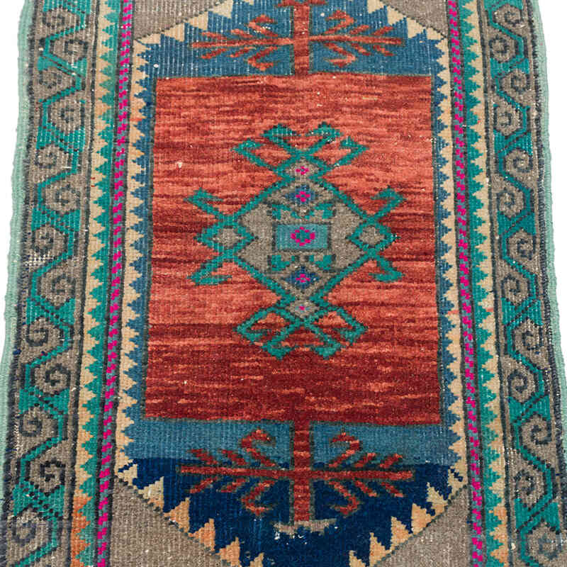 Alfombra Vintage Turca Anudada a Mano - 50 cm x 76 cm - K0074717