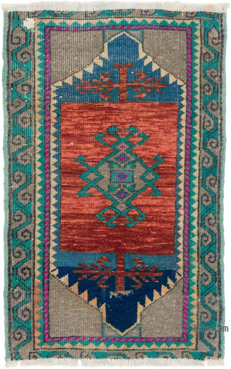 Alfombra Vintage Turca Anudada a Mano - 50 cm x 76 cm - K0074717