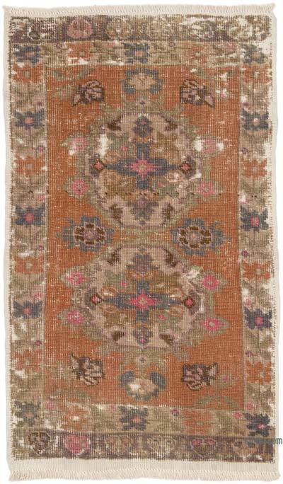 Vintage Turkish Hand-Knotted Rug - 1' 10" x 3' 1" (22" x 37")