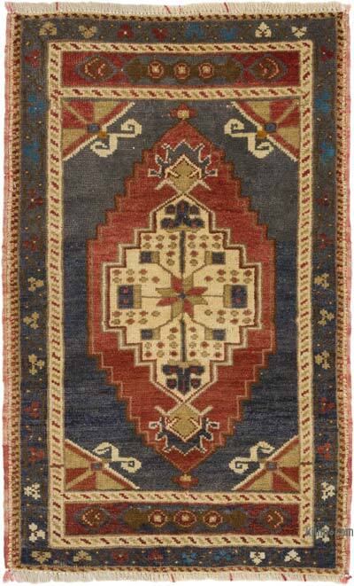 El Dokuma Vintage Halı - 55 cm x 88 cm