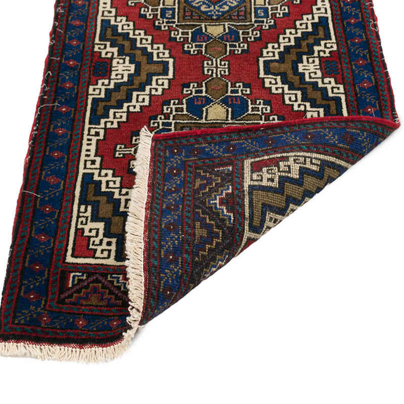 El Dokuma Vintage Halı - 55 cm x 110 cm - K0074727