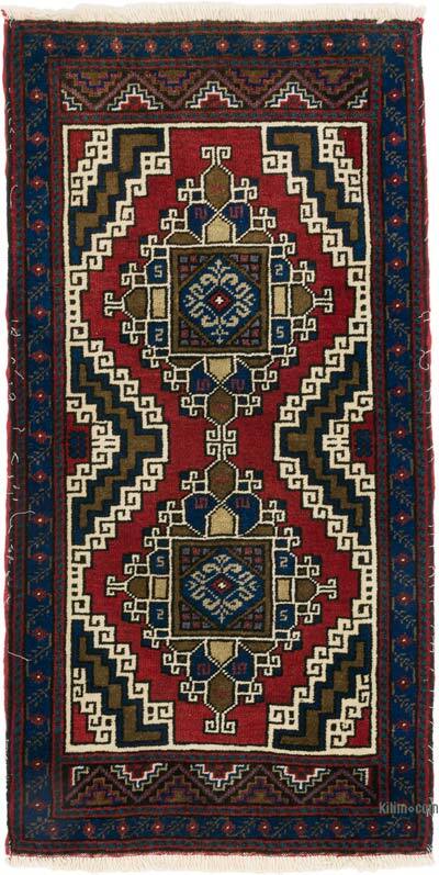 Vintage Turkish Hand-Knotted Rug - 1' 10" x 3' 7" (22" x 43")