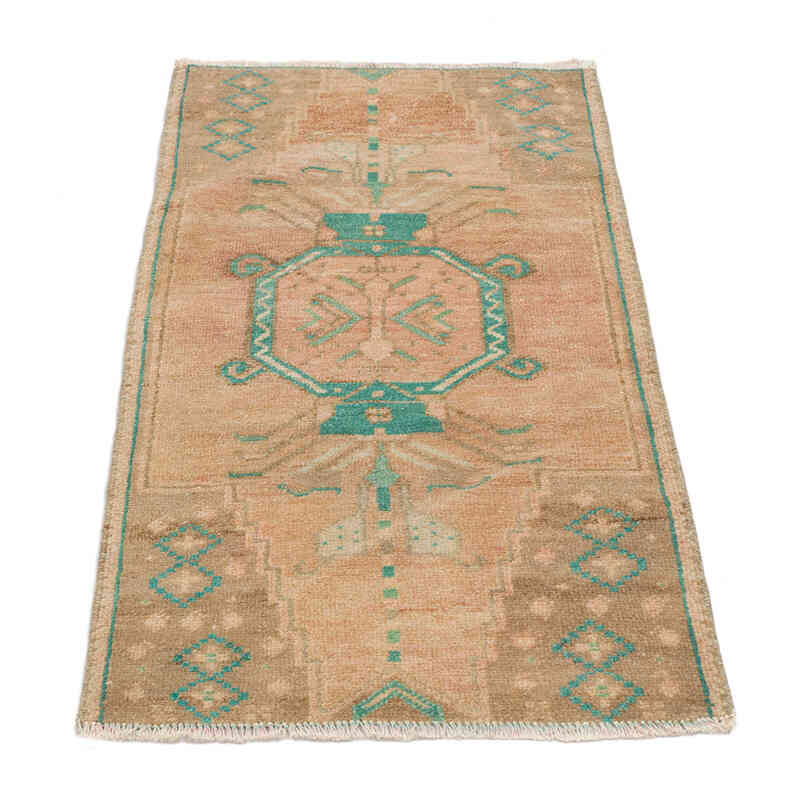 Alfombra Vintage Turca Anudada a Mano - 50 cm x 100 cm - K0074729