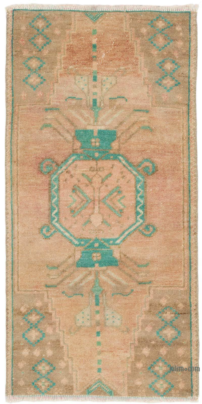Alfombra Vintage Turca Anudada a Mano - 50 cm x 100 cm - K0074729