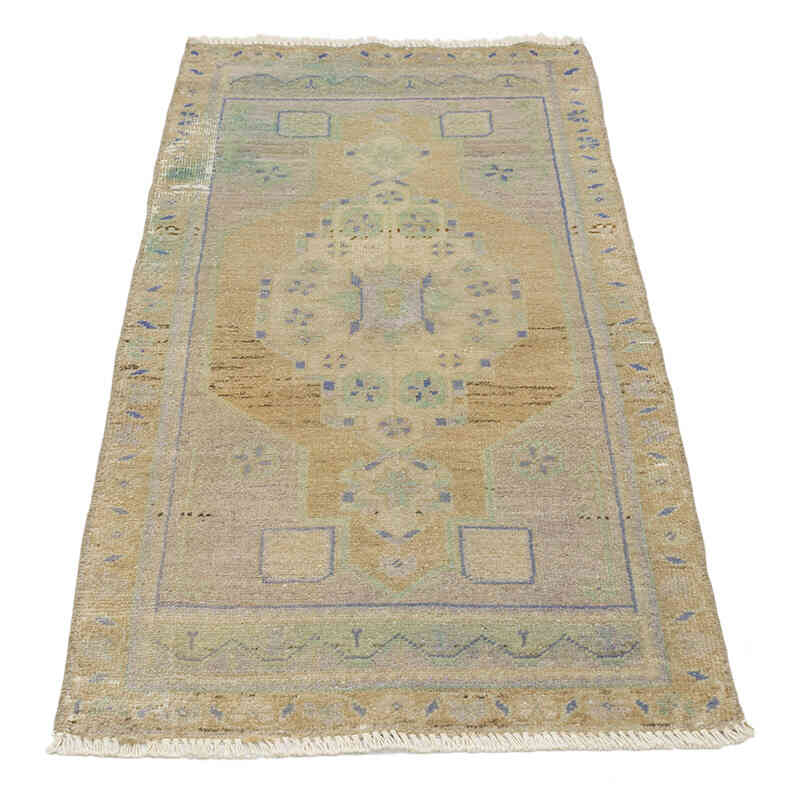 Alfombra Vintage Turca Anudada a Mano - 50 cm x 115 cm - K0074732