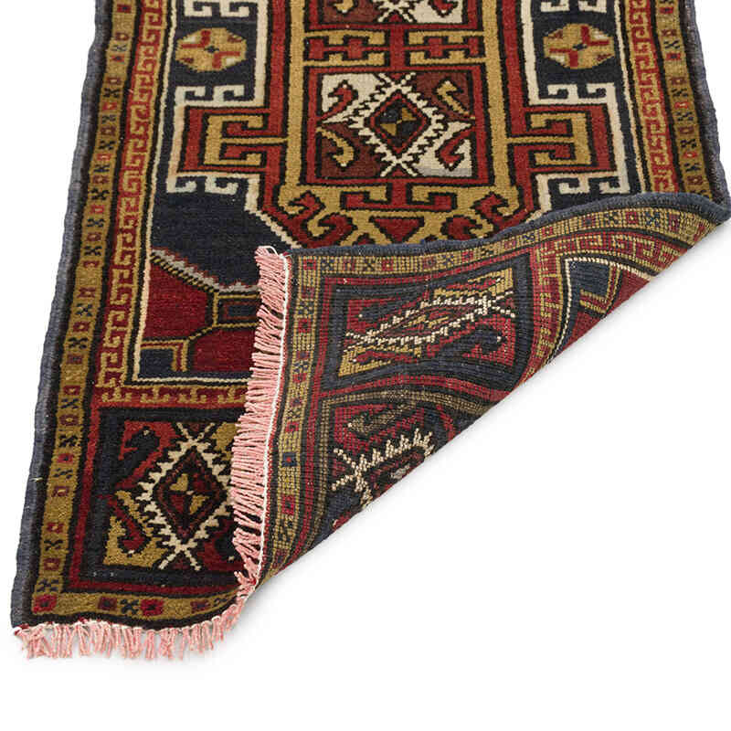 El Dokuma Vintage Halı - 48 cm x 110 cm - K0074733